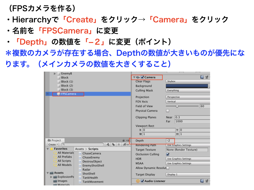Fps 一人称視点 カメラを作る Codegenius Unity初心者対象の学習サイト